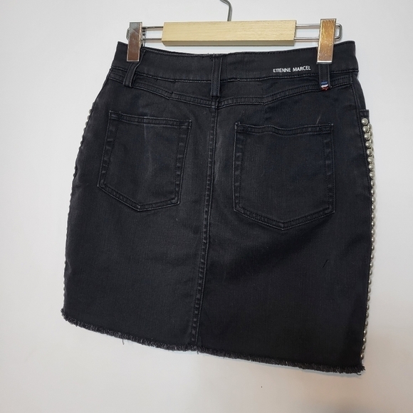 Etienne Marcel Denim Black Skirt Size S - Picture 6 of 12